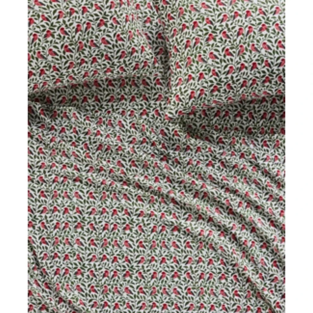 Anthropologie Pillowcases KING Cotton Modal Print‎ Birds & Vines New Set of 2